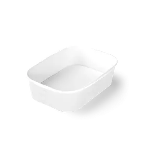 Контейнер бумажный CASE BOWL 860 190х135х51 белый  