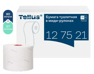 Бумага туалетная Tellus Премиум T6 2 сл белая 90м (артикул производителя 127521)