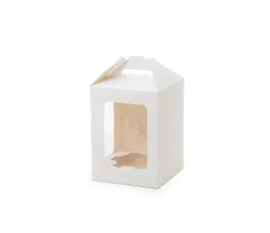 Упаковка с ложементом для куличей и тортов белая 120х120х160мм