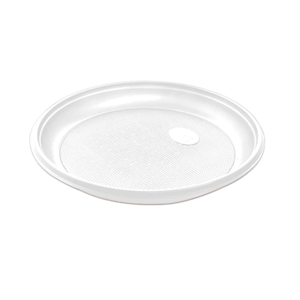 Тарелка пластик. d16,5см десертная белая (ПП)