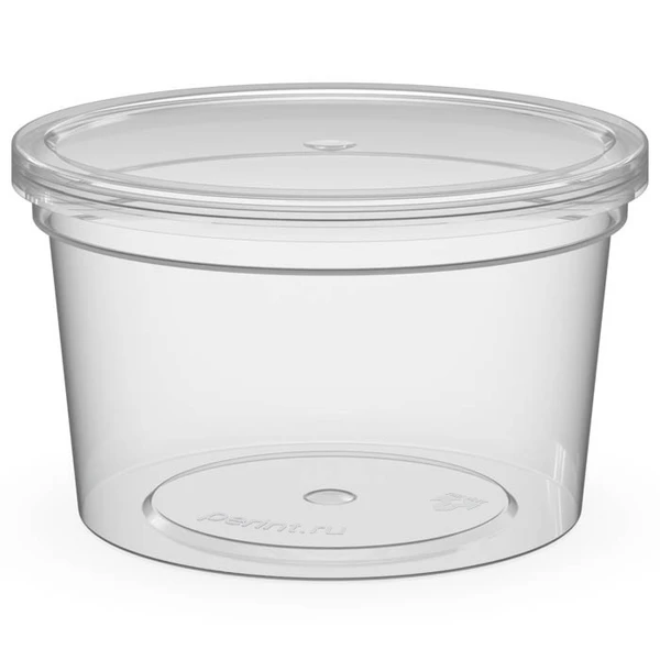 Контейнер пластиковый круглый d96 мм, 250 мл прозрачный
