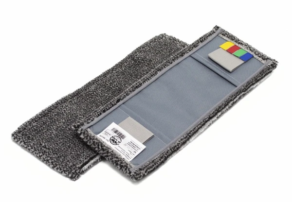 Моп плоский абразивный 40х13 см ухо+карман серый (артикул производителя MF2166)