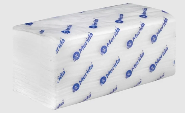 Полотенца бумажные листовые Merida Комфорт 2 сл белые V сложения 200 л (артикул производителя BP1409)