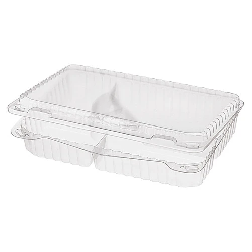 Контейнер ракушка пластиковый прямоугольный  263x193x50 мм прозрачный Комус
