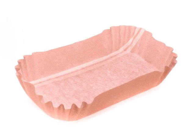 Бумажные тарталетки 95х50х20 мм прямоугольные коричневые