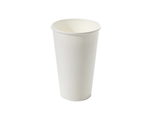 Стакан одноразовый бумажный белый 400мл 1-сл