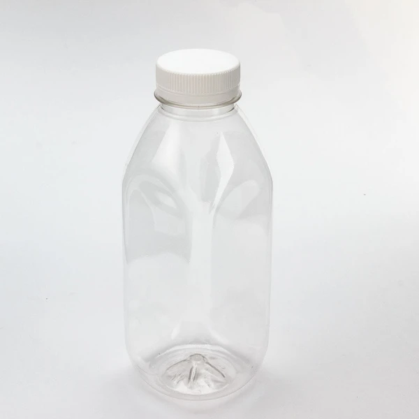 Бутылка ПЭТ 0,5л с ШИРОКИМ горлом квадр. прозрачная