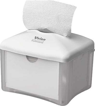 Диспенсер VEIRO для настольных салфеток Z и V-сложения EASYNAP micro белый, арт.303410