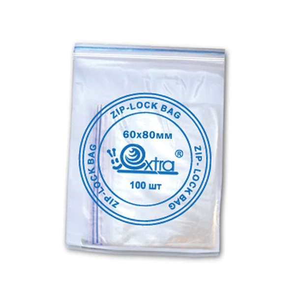 Пакет ПВД с замком ЗИП 60х80мм