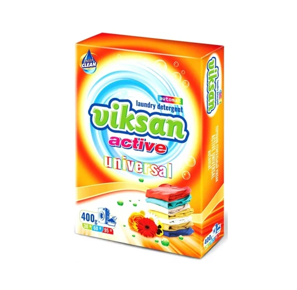 Стиральный порошок для белья VIKSAN Aktiv Universal автомат для белого, цветного белья 400 гр 
