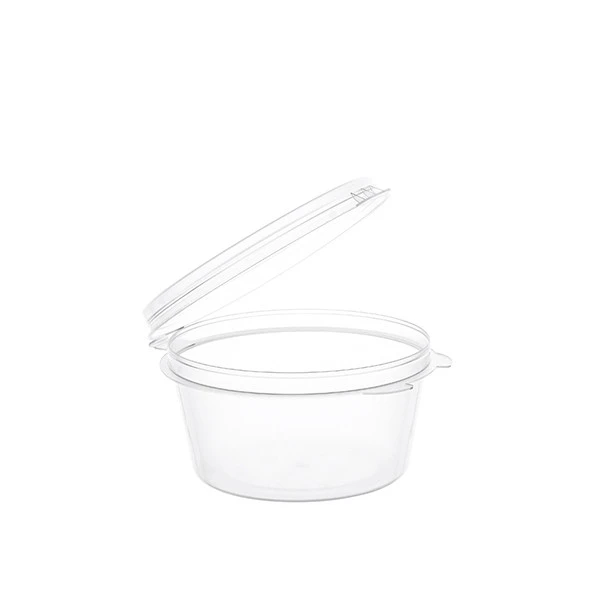 Соусник 50 мл с крышкой прозрачный с упорами под пальцы 