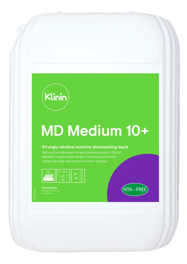 Средство моющее для ПММ для жесткой воды Klinin MD1 Medium+ 10 л (артикул производителя 205057)