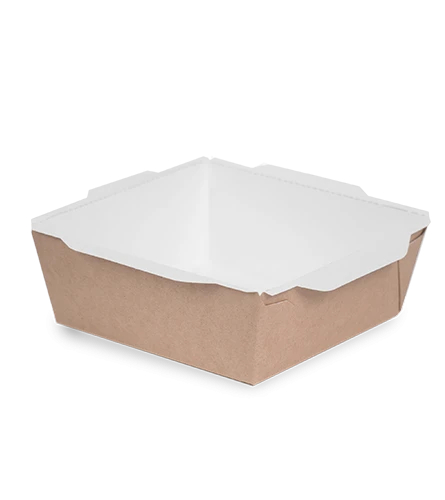 Бумажный контейнер OPSALAD 900 мл 150x150x48 мм крафт