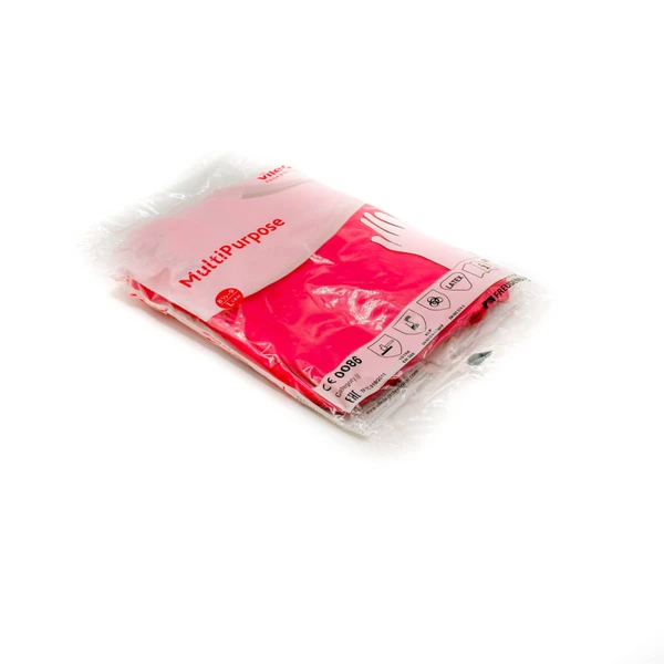 Перчатки резиновые Vileda Многоцелевые L красные арт. 174345