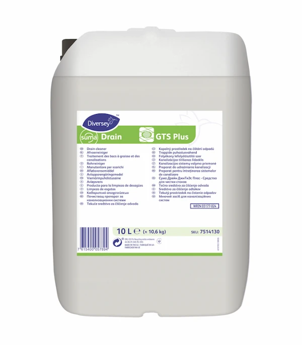 Средство для устранения засоров Suma Drain GTS Plus 10 л (артикул производителя 7514130)