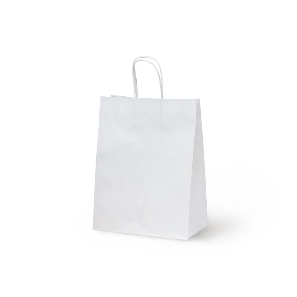 Пакет бумажный 260х150х350мм белый с кручеными ручками