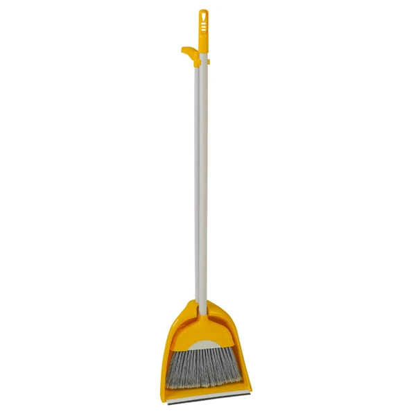 Щетка с длинным ворсом + совок Ленивка Selmop желтый(артикул производителя AF202Y)