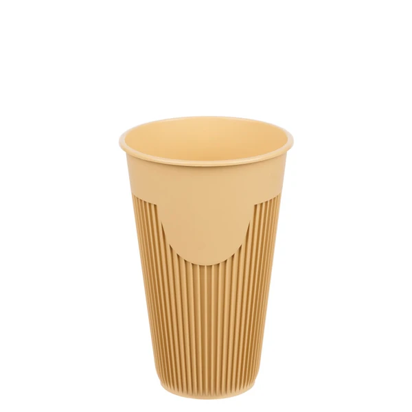 Стакан пластиковый для горячего Коричневый 450мл Зимний  