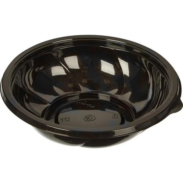 Контейнер пластиковый круглый d189 мм, 750 мл черный Стиролпласт