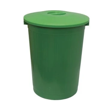 Бак для мусора 60л с крышкой зеленый