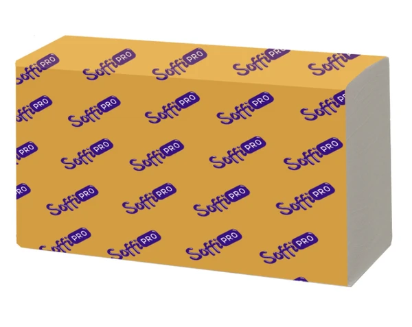 Полотенца бумажные листовые SoffiPro Premium 2 сл белые Z сложения 200 листов (артикул производителя 10901358)