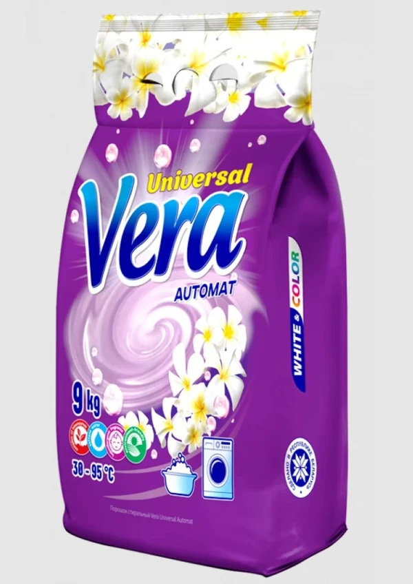 Стиральный порошок для белья VERA Universal автомат для белого, цветного белья 9 кг