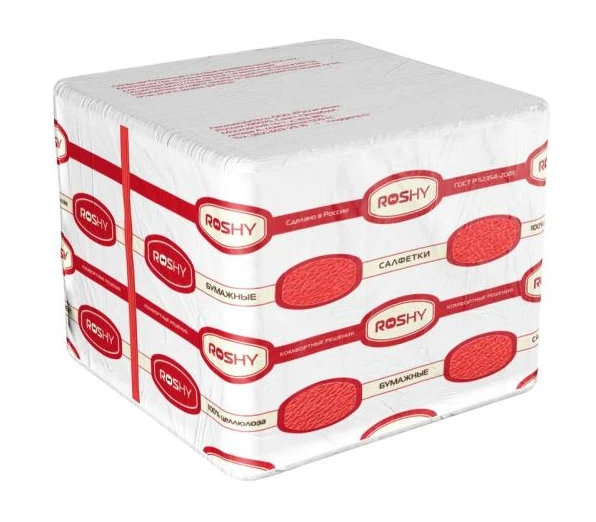 Салфетки бумажные 33х33 2-сл белые (100шт)