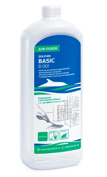 Долфин BASIC средство слабощелочное моющее для пола 1л