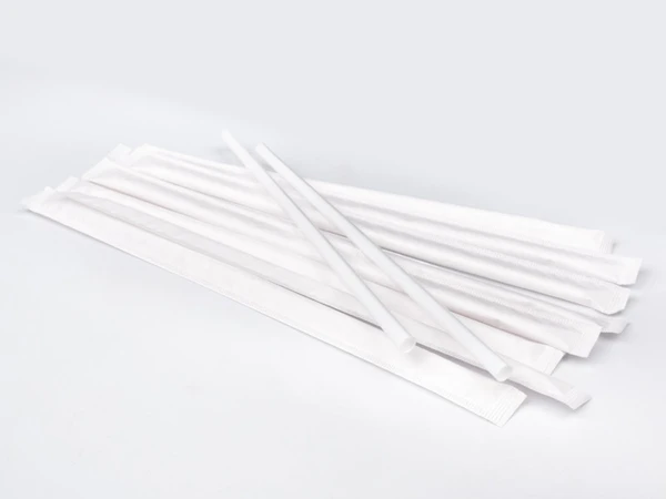 Трубочки для коктейля без изгиба в инд.бум.упак белые, диаметр 8 мм, 24 см, 250шт