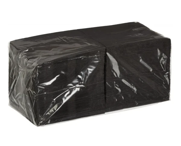 Салфетки бумажные 24х24 2 слойные черные (250шт) арт. С24-62