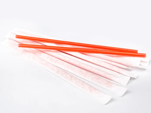 Трубочки для коктейля без изгиба в инд.бум.упак красные, диаметр 8 мм, 24 см, 250шт