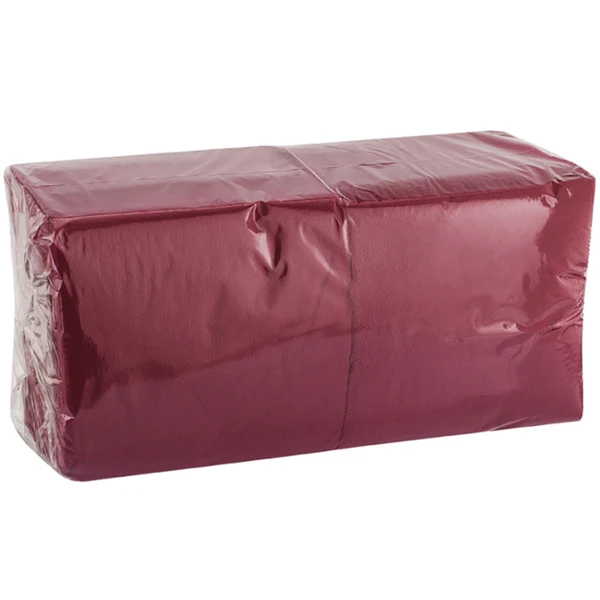 Салфетки бумажные бордо 33х33 однослойные 300шт