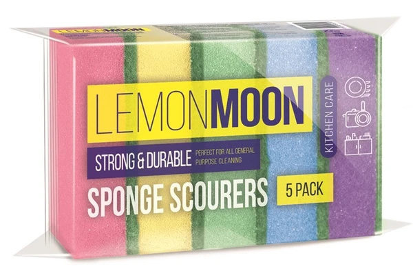 Губка для посуды Lemon Moon 5шт/уп 96х64х27 мм (артикул производителя L005)