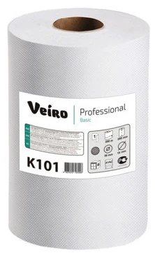 Полотенца бум.рул. VEIRO Professional Basic 1-сл светло-серые 180 м (артиикул производителя K101)