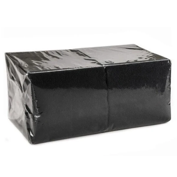 Салфетки бумажные черные 33х33 однослойные 300шт