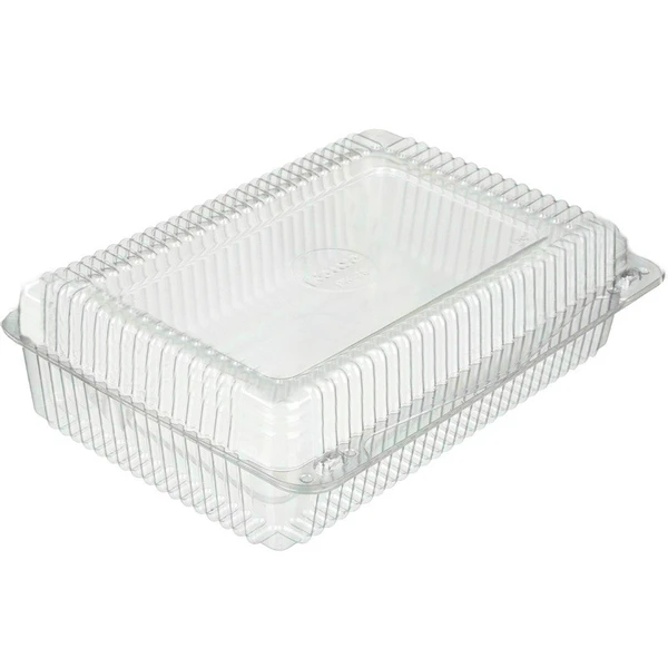 Контейнер ракушка пластиковый прямоугольный 262х190х90 мм,  прозрачный 