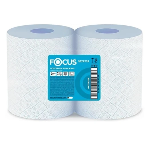 Протирочная бумага в рулоне FOCUS Economic Choice 2 слойная голубая 350 м (артикул производителя  5079732)