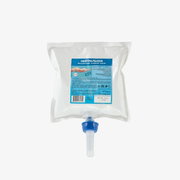 Мыло для рук картридж Keman S2 нейтральное бесцветное 475 мл арт.100024-БЦ475