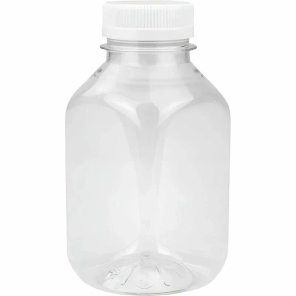 Бутылка ПЭТ 0,3л с ШИРОКИМ горлом квадр. прозрачная