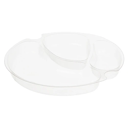 Менажница-вставка для контейнера пластиковая круглая d161 мм, 750 мл прозрачная Стиролпласт