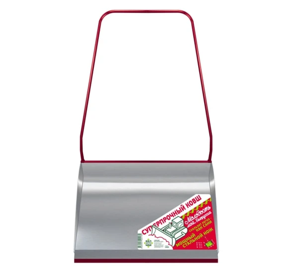 Движок для уборки снега стальной с П-образной ручкой 54х80 см (артикул производителя 1459)