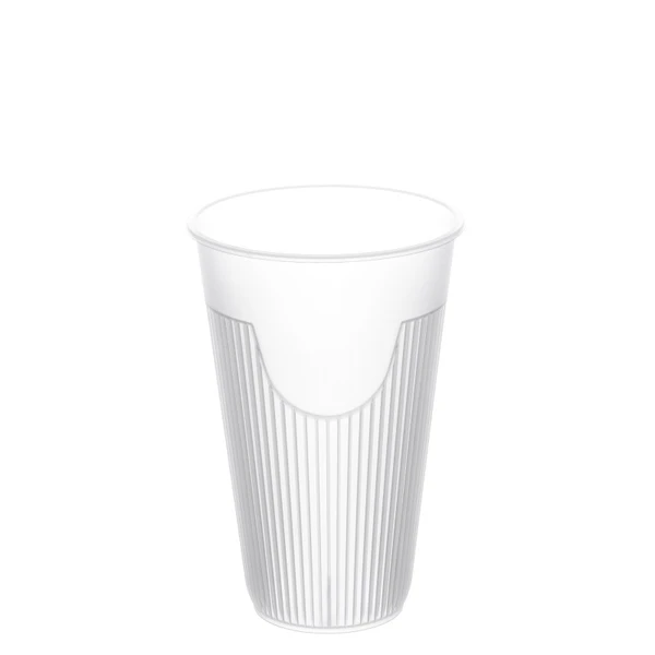 Стакан пластиковый для горячего Прозрачный 450мл Зимний  