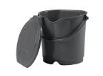 Ведро пластиковое 9л черное арт 80102-6