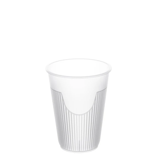 Стакан пластиковый для горячего Прозрачный 250мл Зимний  