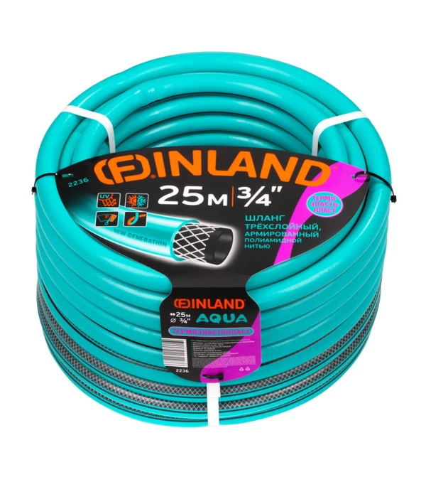Шланг поливочный FINLAND Aqua 25 м 3/4" (артикул производителя 2236)