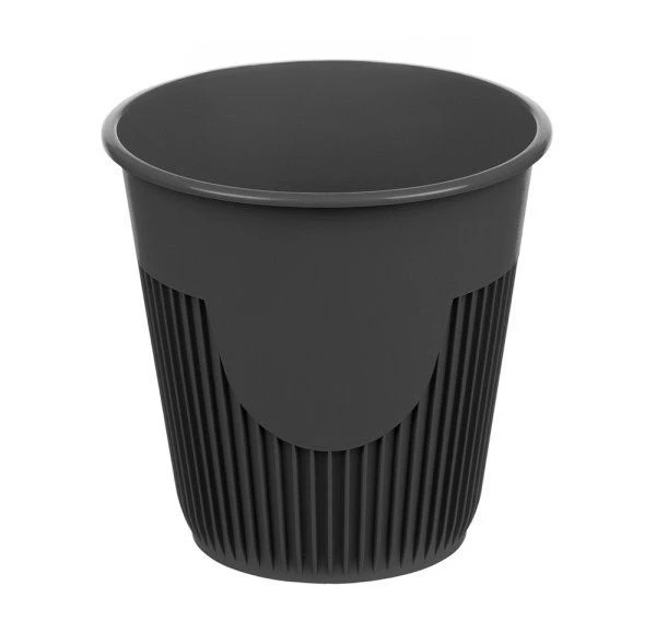 Стакан пластиковый для горячего Черный 250мл Зимний  
