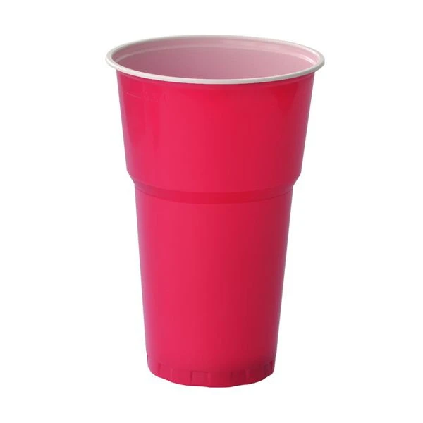 Стакан одноразовый пластиковый красный 500мл