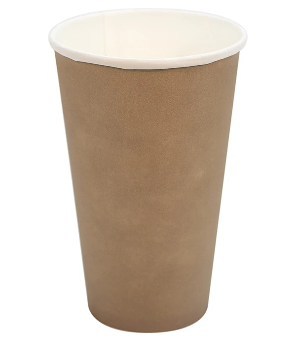 Стакан одноразовый бумажный крафт 400мл 1-сл