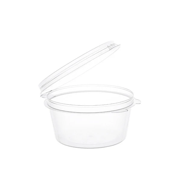 Соусник 80 мл с крышкой прозрачный с упорами под пальцы