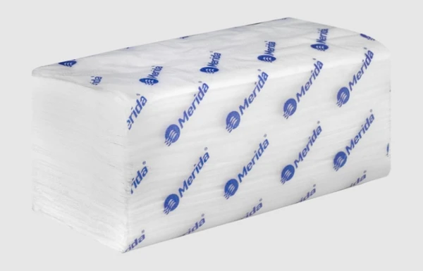 Полотенца бумажные листовые Merida V-ОПТИМУМ 3750 1 сл белые V сложения 250 л (артикул производителя BP1305)